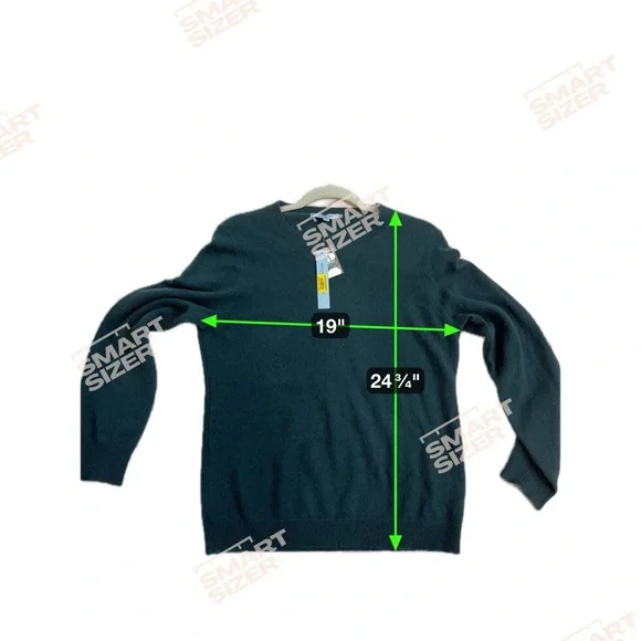 NWT Antonio Melani | L | 100% Cashmere Crewneck Sweater Spruce Green DEEP GREEN - Picture 7 of 9